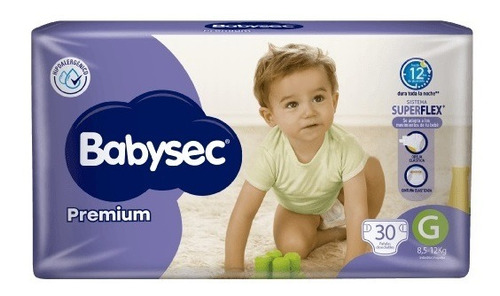 Pañales babysec Premium Hiper G X 30 - Bebés Y Niños