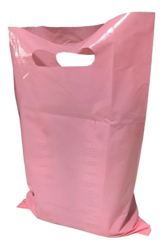 Imagen 1 de 4 de Bolsas Plástica Para Boutique Color Rosado 20x30