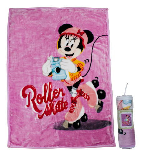 Frazada Ultra Soft Minnie Roller 80x110cm Rosado Disney