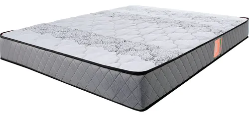 Colchão Casal Ortopédico Firme Espuma D33 Antialérgico Cor Cinza BF Colchões