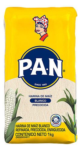 Harina Pan Maiz Blanco 1kg 2 Unds