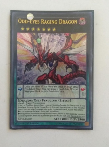 Yu-gi-oh! Odd-eyes Raging Dragon Ultra 1st Edition 