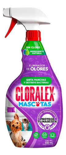 Limpiador Multiusos En Spray Cloralex Mascotas Manchas Y Olores 650ml