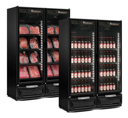 Refrigerador/expositor Vertical Conveniência Cerveja E Carne Cor Preto 220V