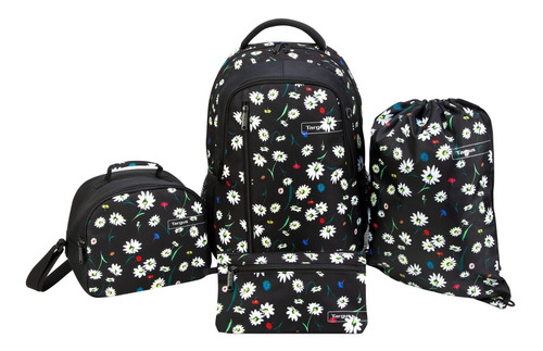 Pack Targus Mochila 15,6 Morral Lonchera Estuche Flores