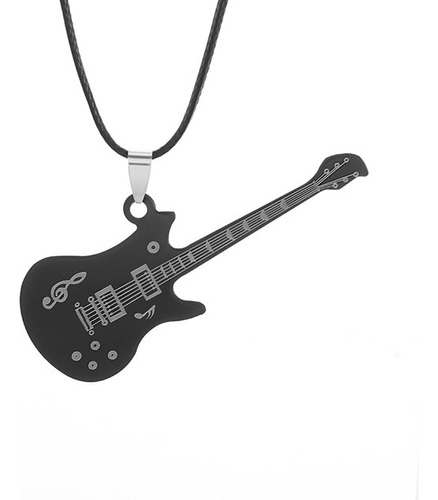 Collares Con Colgante De Guitarra Punk Rock Para H A14457-bl