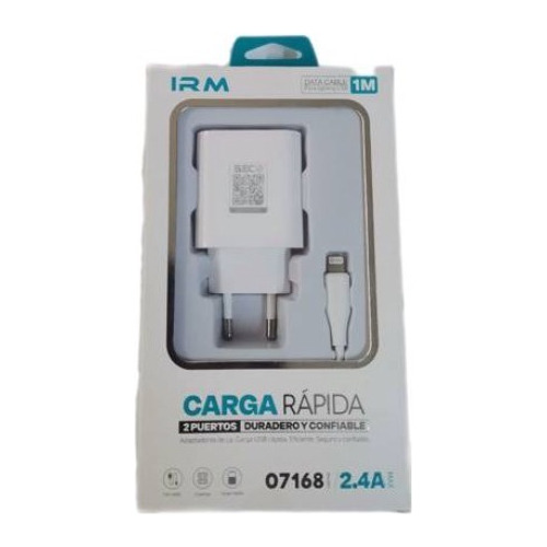 Cargador Irm Fast Charge 07168 Doble Usb Cable Usbc