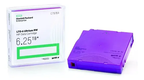 Lto-6 Ultrium Rw Hp Mp Data Cartridge 6.25 Tb* C7976a | Envío gratis