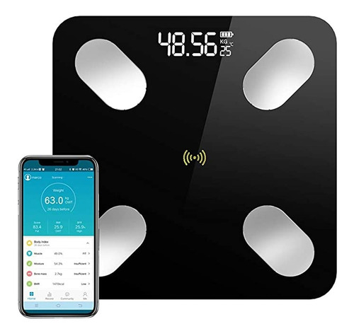 Báscula Para Grasa Corporal Peso Calorias Con App Bluetooth