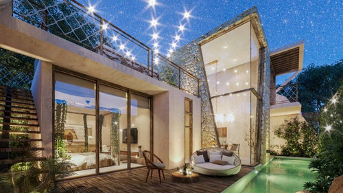 Imagen 1 de 18 de Increíble Casa De 3 Hab. Con Skyview, Y Alberca Propia Y Tobogán En Tulum P3457