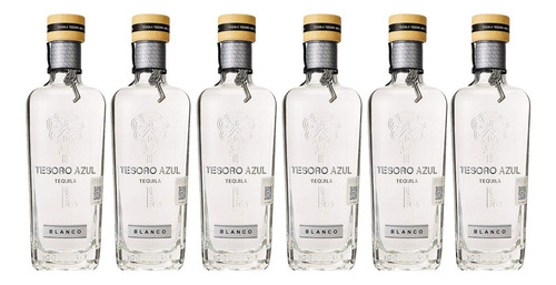 Pack De 6 Tequila Tesoro Azul Blanco 750 Ml