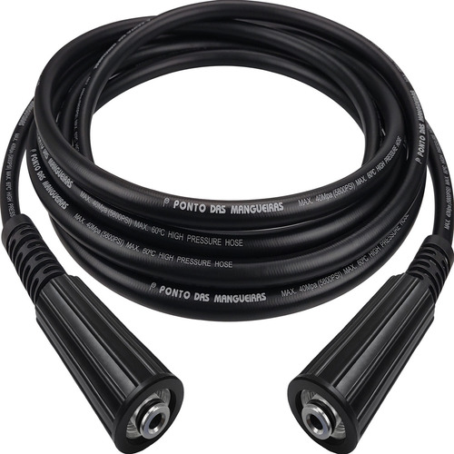 05 Metros Mangueira De Nylon P/ Wap Class Preta 1450 Libras Cor Preto