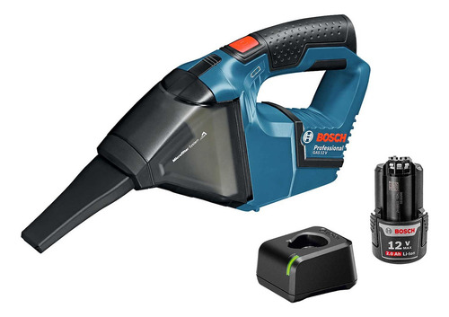 Aspiradora De Polvo Bosch Gas 0.35 L + Batería Cargador Color Azul Oscuro