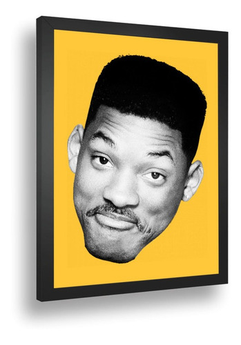 Quadro Emoldurado Poster Will Smith E Um Maluco No Pedaco