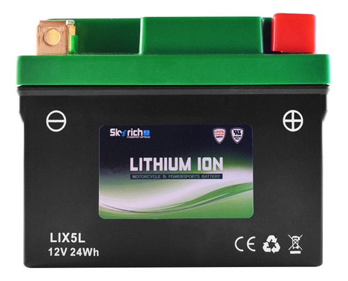 Bateria De Litio Skyrich P/moto Lix5l Libre Mantenimiento.