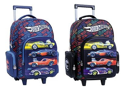 Mochila Hot Wheels Con Carro 18 Pulgadas