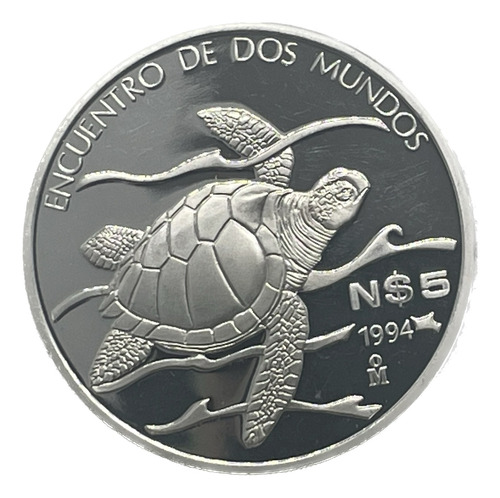 Moneda Tortuga, Serie Iberoamericana, Onza  Plata