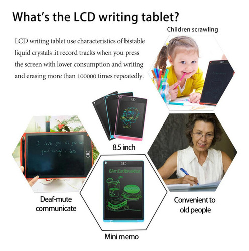 Fe Tablero De Dibujo Electrónico De 8,5 Pulgadas For Niños
