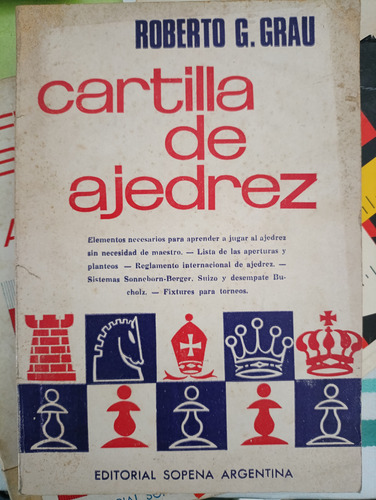 Libro Cartilla De Ajedrez - Roberto Grau - Ed. Sopena (Usado)