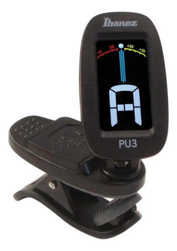 Ignição automática do sintonizador de clipe cromático Ibanez Pu3 preto