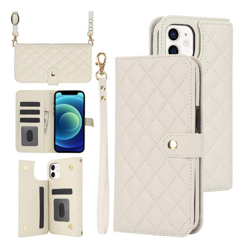 Funda Para iPhone 12/12 Pro Cepillo Antirrobo Billetera De