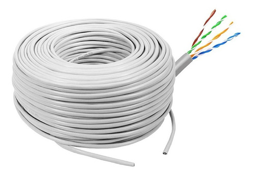 5 Metros Cable Utp Categoría 5e Calibre 24 Awg Gris