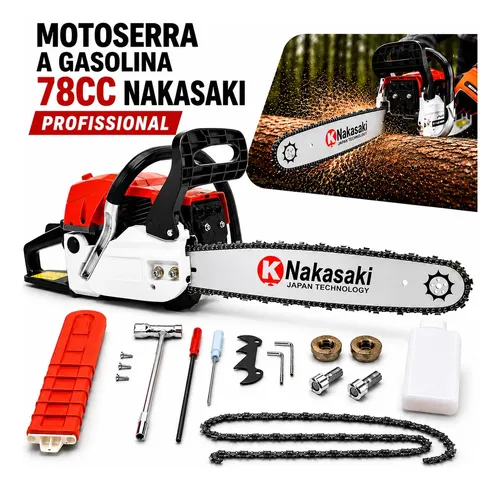 Motoserra A Gasolina 78cc Sabre 20 55cm Nakasaki Nk7800pro