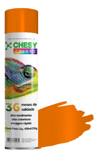 Tinta Spray Chesy Uso Geral Laranja 210g 400ml Chesiquimica