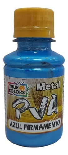 Tinta Pva Metal Colorido 100ml - True Colors - Pronto Cor Azul Firmamento - 7966