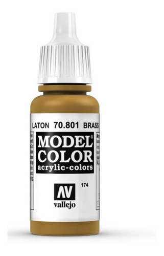 Imagen 1 de 4 de Latón Vallejo Model Color Brass 801 Para Pintar Acrílica Lp