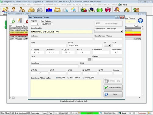 Software Pdv Frente De Caixa Estoque Financeiro V2 Fpqsystem