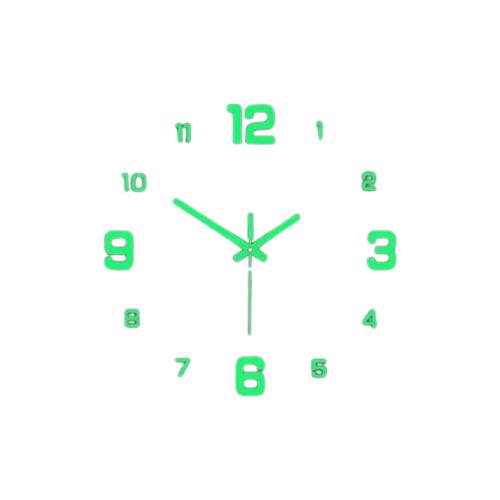 Reloj Pared Adhesivo 40 Cm Fluorescente