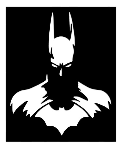 Cuadro Batman - Madera Calada - Negro Deco - 25x31cm