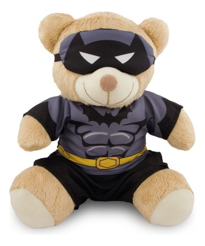 Ursinho Super Herói Fantasia Homem Aranha 30cm Cor Batman