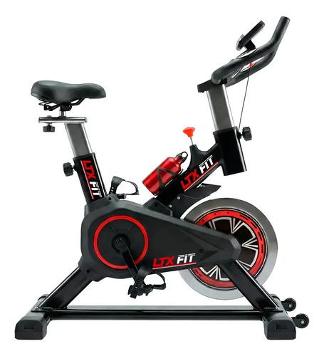 Bicicleta Spinning LTX Fit LT311S Preto 100kg Aço Carbono + Squeeze