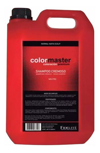 Fidelité Colormaster Shampoo Cremoso 5 Litros Neutro Ph 6,5 
