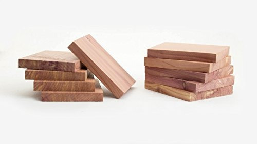 2 Pack 5 Pack bloques de madera de cedro con ganchos de metal contra polillas Natural antipolillas y saquitos de madera de cedro Dancepandas colgar
