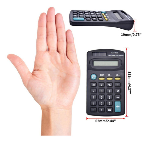 Kit 2 Calculadoras Mini Elgin 8 Dígitos Escritório Escolar