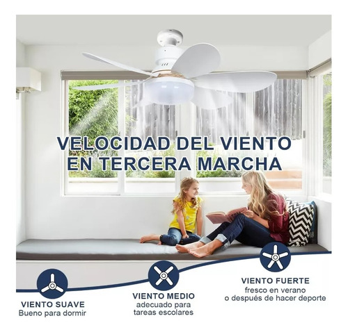 Ventilador De Techo Con Luz Led 40w Y Mando A Distancia