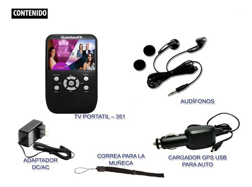 Imagen 4 de 5 de Televisor Digital Tda Pantalla Lcd 3.5 PuLG Tuner Multimedia