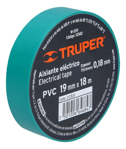 Teipe Truper Verde M-33v