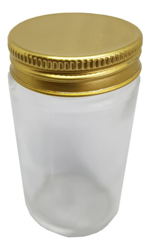 Imagem 2 de 6 de 10 Pote Comprido Bolo Vidro Com Tampa Prata / Dourada 115ml
