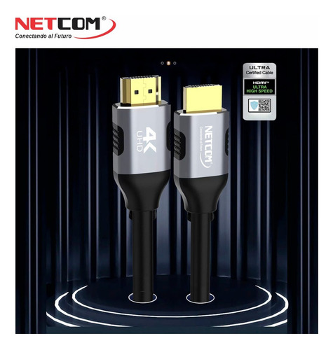 Cable Hdmi 2.0 Netcom Hdr Para Ps5/4 Vr Nintendo Xbox 18m