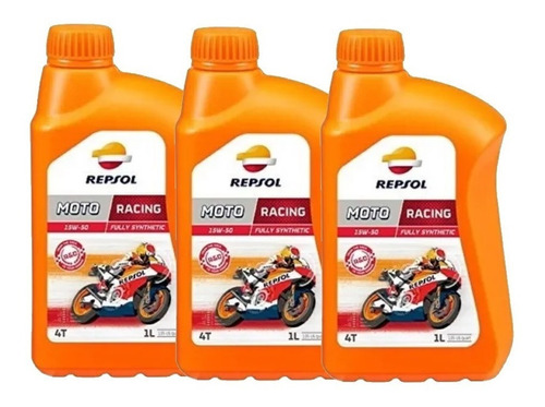 Repsol 15w50 Racing 100% Sintético Api Sn 4t Jaso Ma2  3 L
