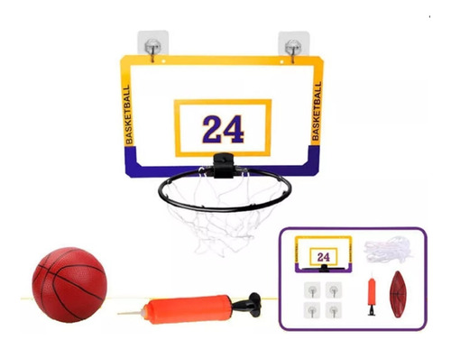 Set De Juego Basketball Para Niños + Malla Y Pelota