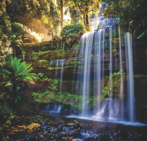 Papel De Parede Paisagem Cascata Cachoeira Rio Riacho Gg742