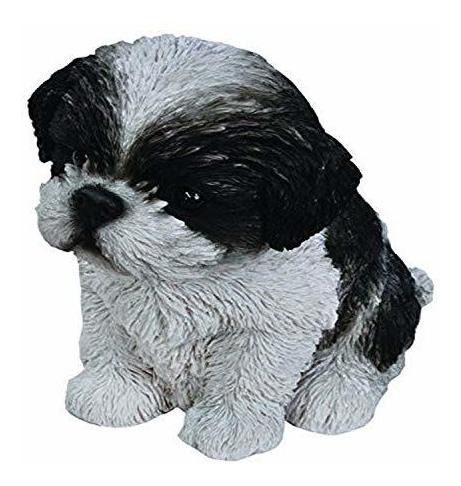 Hi-line Regalo Ltd Sentado Shih Tzu Puppy, 65,  Blanco-negro