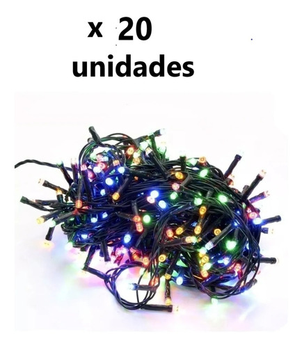X20 Unidades Luces Navidad 100 Cálida-multicolor Tipo Arroz