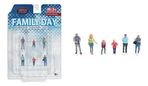 American Diorama Family Day Fig. Para Diorama 1/64 Diecast M Color Azul