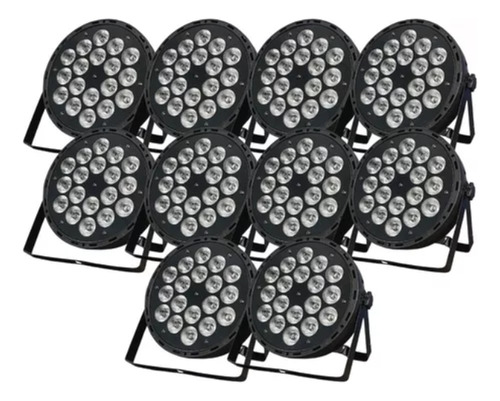 20 Canhao Refletor Par Led 18 Leds Rgbw 12w Quad Dmx 4in1